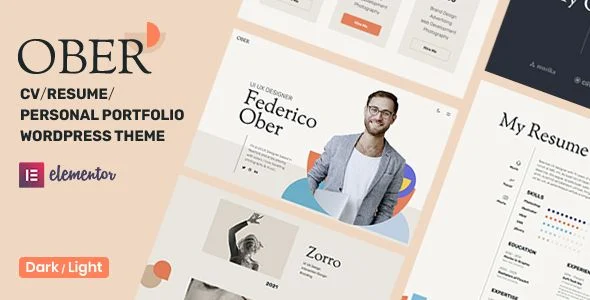 Ober - CV Resume WordPress Theme