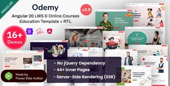 Odemy - Angular 19+ Online Courses Education Template