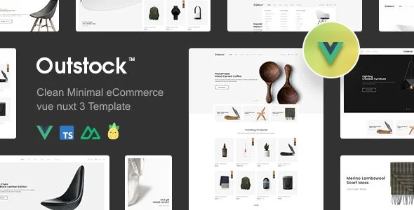 Outstock - Clean/ Minimal eCommerce Vue Nuxt 3 Template