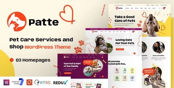Patte - Pet Care Pet Shop WordPress Theme