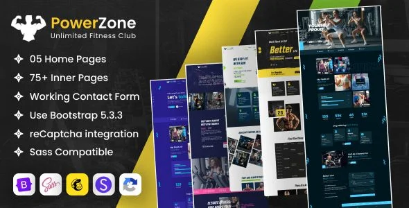 PowerZone - Fitness, Workout Gym HTML Template