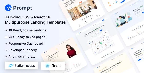 Prompt - Tailwind CSS React Multipurpose Landing Template