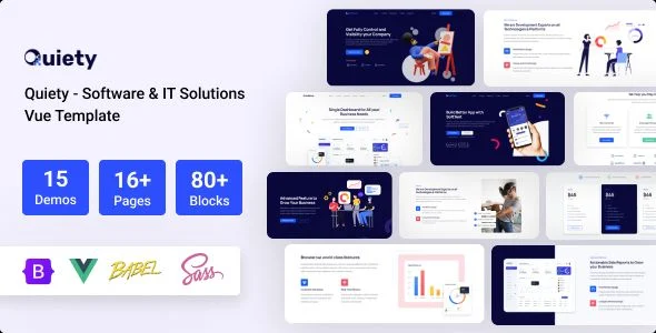 Quiety - Software & IT Solutions Vue JS Template