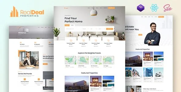 Realdeal - Modern Real Estate React JS template