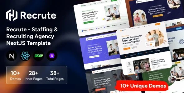 Recrute - Staffing Recruiting Agency NextJS Template