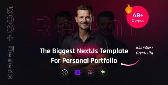 Reeni - Personal Portfolio CV Resume React NextJs Template