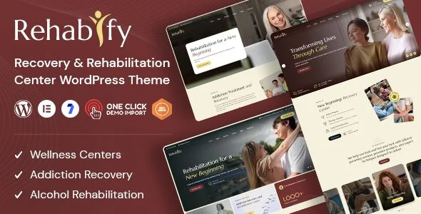 Rehabify - Addiction Recovery and Rehabilitation Center WordPress Theme