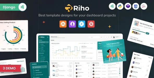 Riho - Django Admin Dashboard Template