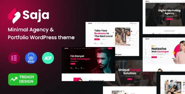 Saja - Minimal Agency & Portfolio WordPress Theme