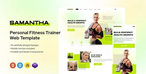 Samantha - Fitness HTML Template