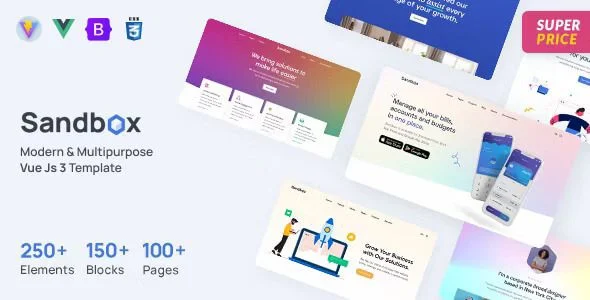 Sandbox - Modern Multipurpose VueJs Template