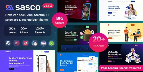 Sasco - SaaS Startup Multipurpose WordPress Theme