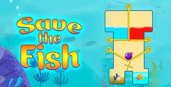 Save the Fish - pull the pin. Html5 & PC & Mobile (adMob). C3p
