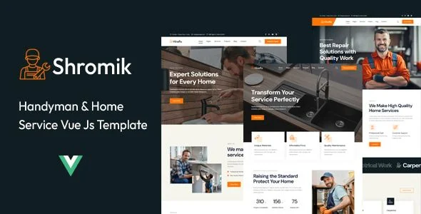 Shromik - Handyman Home Repair Service Vue Js Template