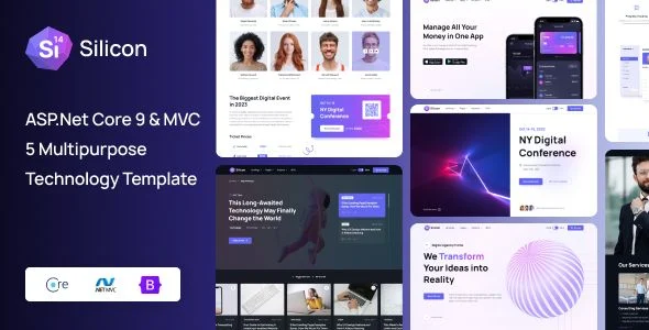 Silicon - ASP.Net Core 9 MVC 5 Business Technology Template