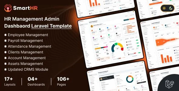 SmartHR - Laravel 11 HRMS/ Payroll/ CRM Project Management Admin Dashboard Template