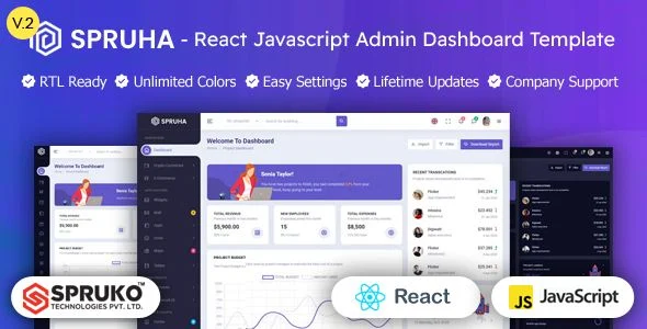Spruha - ReactJS Admin Dashboard Template
