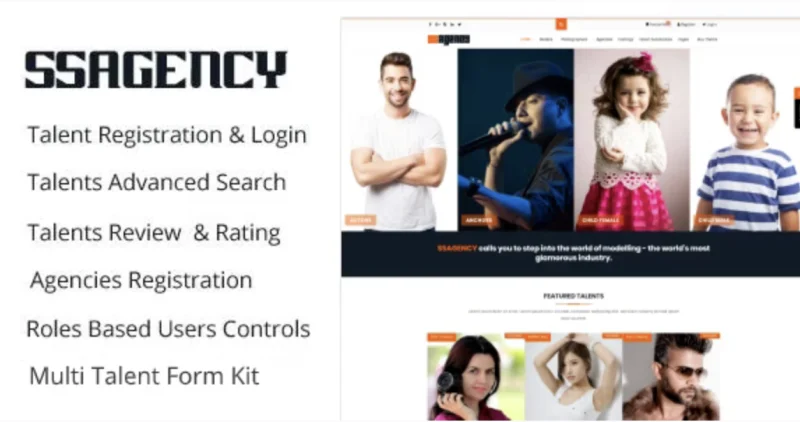Ssagency - Fashion Modeling World WordPress Theme