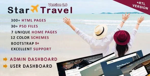 Star Travel - Travel/ Tour/ Hotel Booking Admin Dashboard HTML5 Template