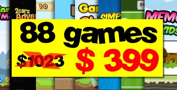 Super Mega Bundle 88 Games - HTML5 Games “Construct 3 / Construct 2