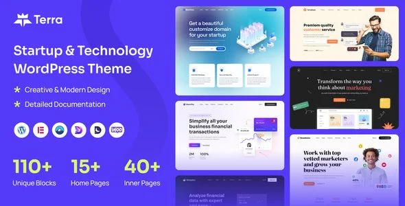 Terra - Startup Technology WordPress Theme