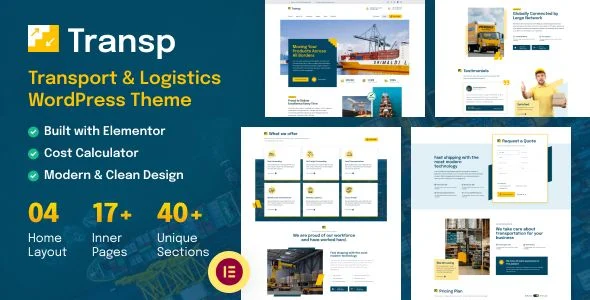 Transp - Transport Courier Logistics WordPress Theme