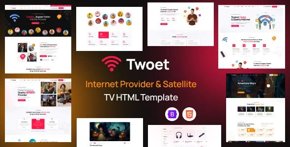Twoet - Internet Provider Satellite TV HTML Template