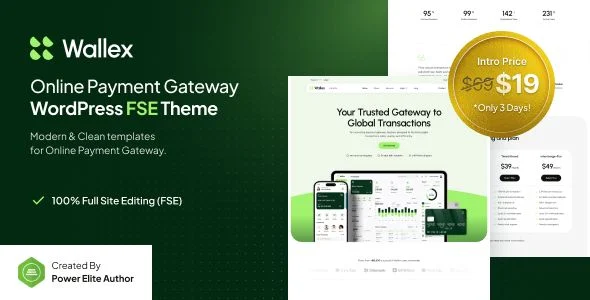 Wallex - Online Payment Gateway FSE WordPress Theme