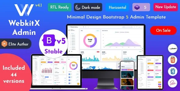 WebkitX Admin - Bootstrap 5 Admin Dashboard Template User Interface
