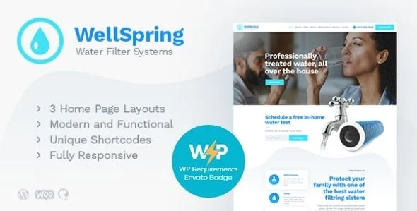 WellSpring - Aqua Filters Drinking Water Delivery WordPress Theme