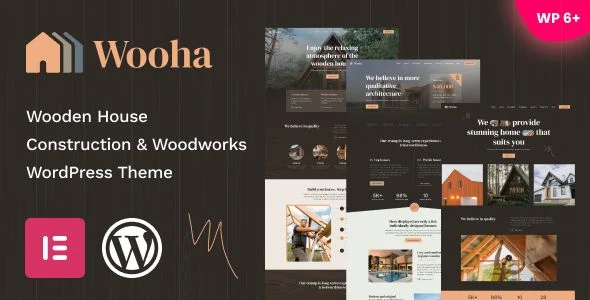 Wooha - Wooden House Construction Woodworks WordPress Theme