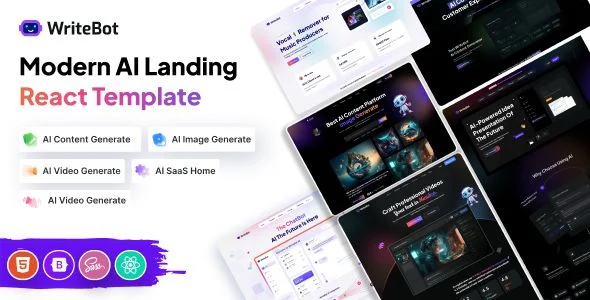 Writebot - AI Content Generator Saas React Template