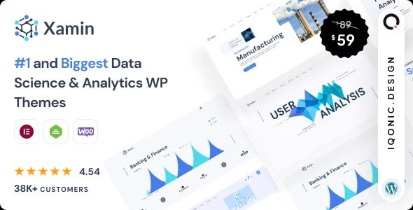 Xamin - Data Science Analytics SaaS WordPress Theme
