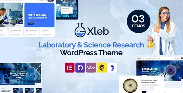 Xleb - Laboratory Science Research WordPress Theme