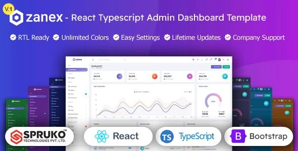 Zanex - Typescript React Admin Dashboard Template