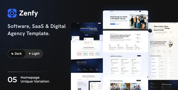 Zenfy - Software/ SaaS Digital Agency Template