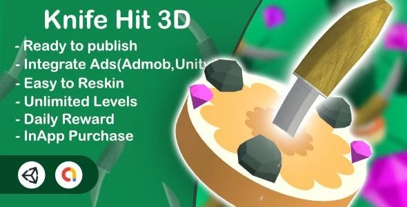 3D Knife Hit (Unity+Admob+Android+iOS)