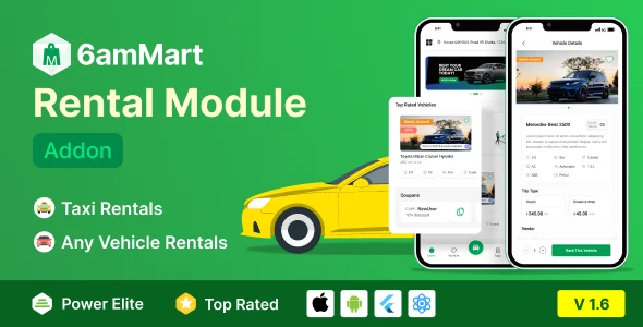 6amMart Car Rental Module Addon