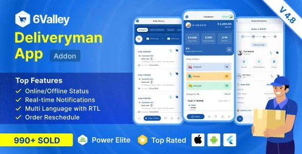 6Valley e-commerce - Delivery Man flutter app