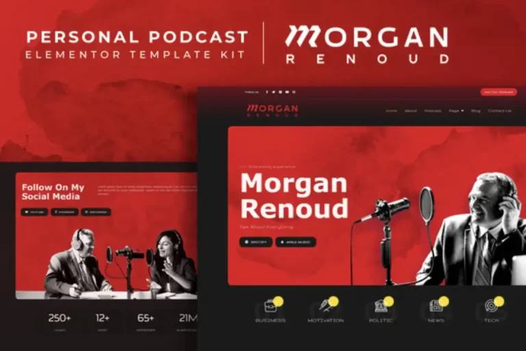 Morgan Renoud - Personal Podcast Elementor Template Kit
