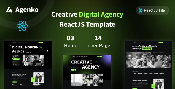 Agenko - Creative Digital Agency ReactJS Template
