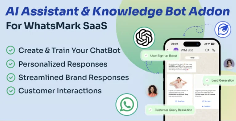 AI Assistant & Knowledge Bot Addon for WhatsMarkSaaS