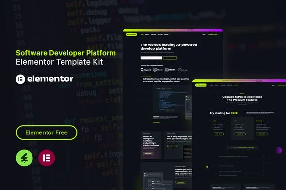 AI Foundaries - Software Developer Platform Elementor Template Kit