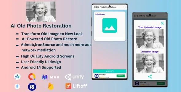 AI Old Photo Restoration App with ironSource Mediation