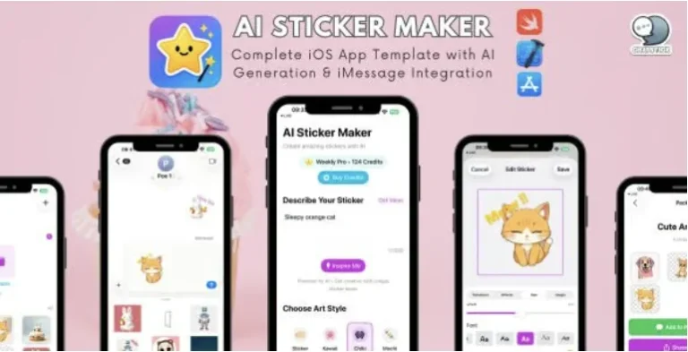 AI Sticker Maker - Complete iOS App Template with AI Generation & iMessage Integration