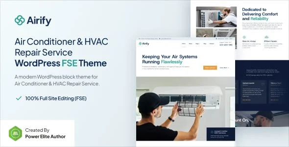 Airify - HVAC Repair Service Gutenverse FSE WordPress Theme