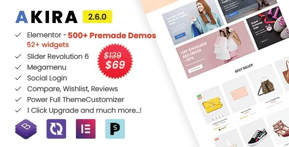 Akira Elementor - Multipurpose Prestashop 1.7 Prestashop 8 Theme
