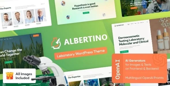 Albertino - Chemical Laboratory & Research Center WordPress Theme
