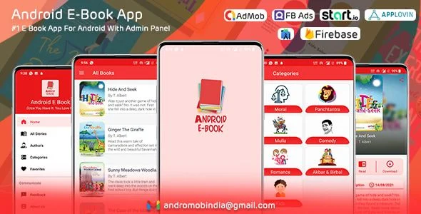 Android EBook App (Books App, PDF, Read Books Online, Download Books)