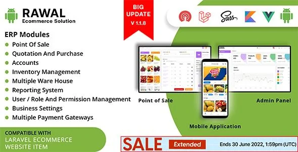 Android Ecommerce - Universal Android Ecommerce / Store Full Mobile App with Laravel CMS